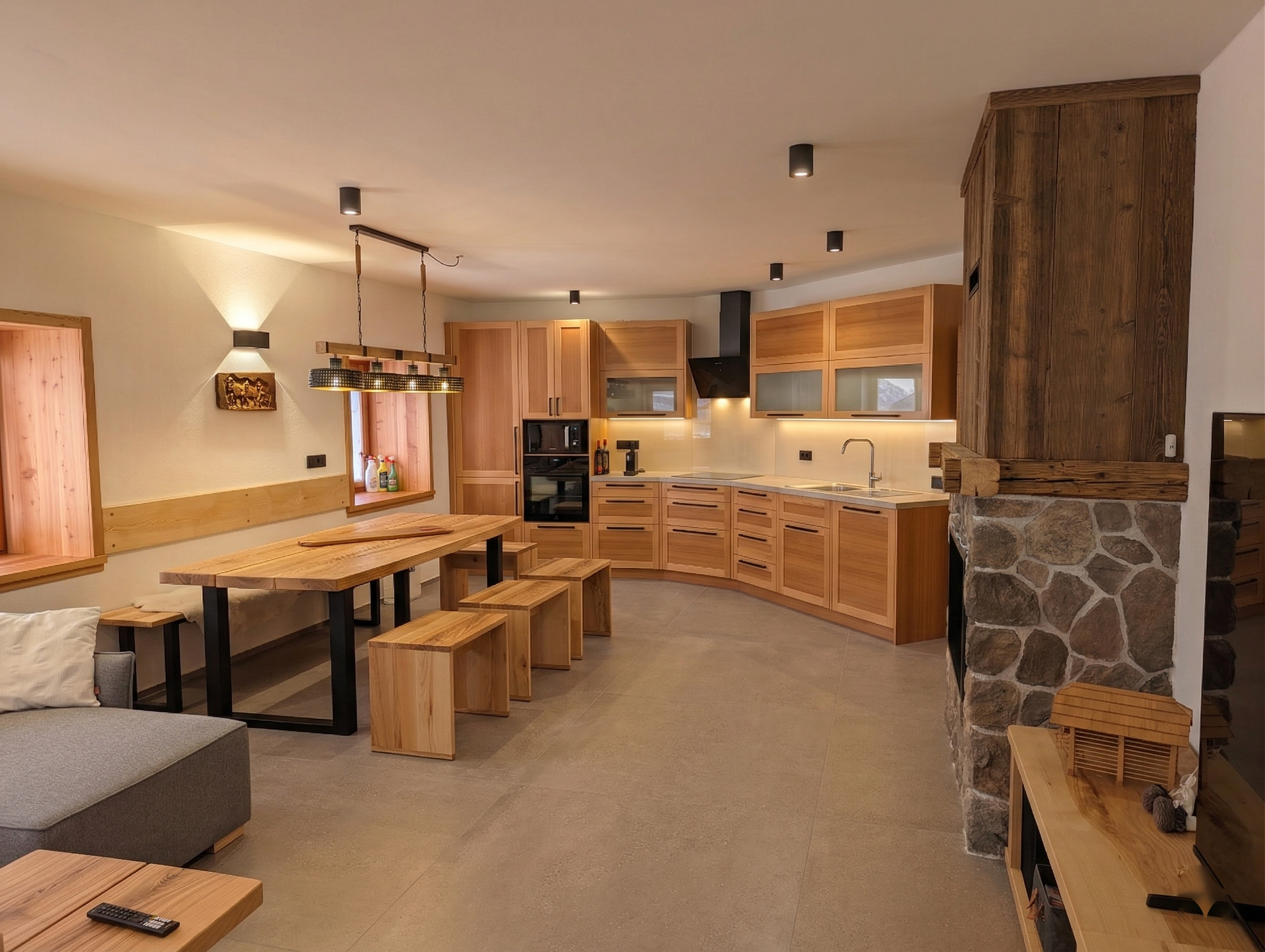 Kitchen and dining area