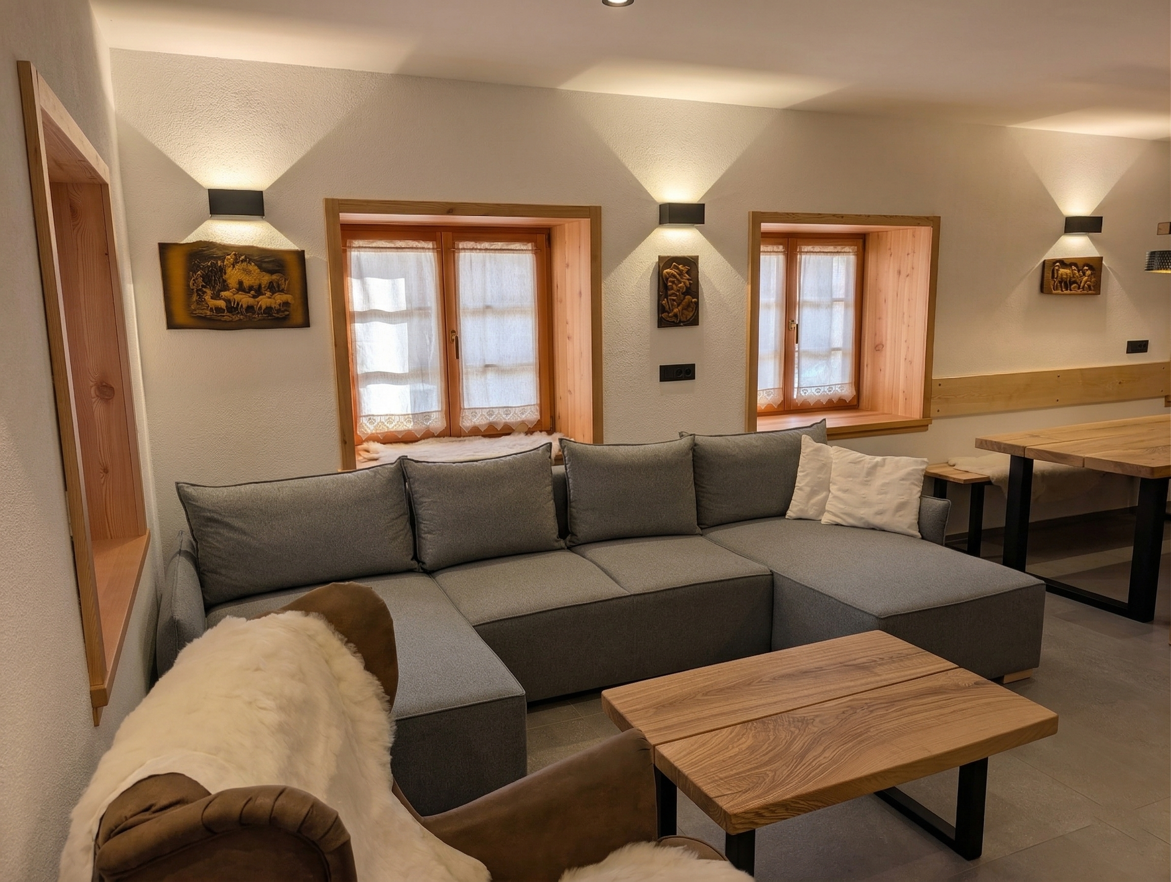 Cozy living room with sofa